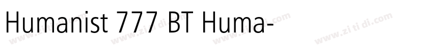 Humanist 777 BT Huma字体转换